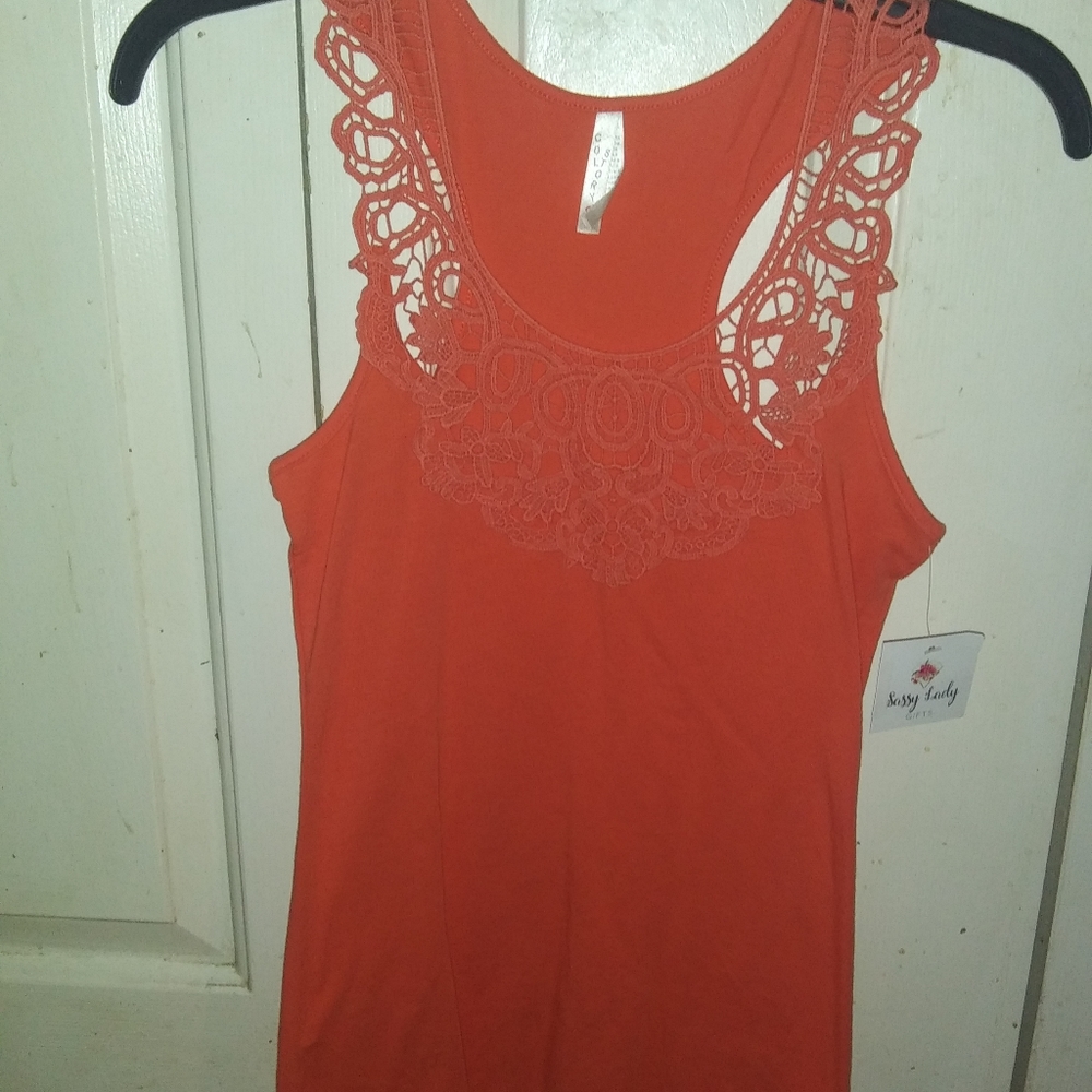 Lace tank top bright Sassy Lady!!